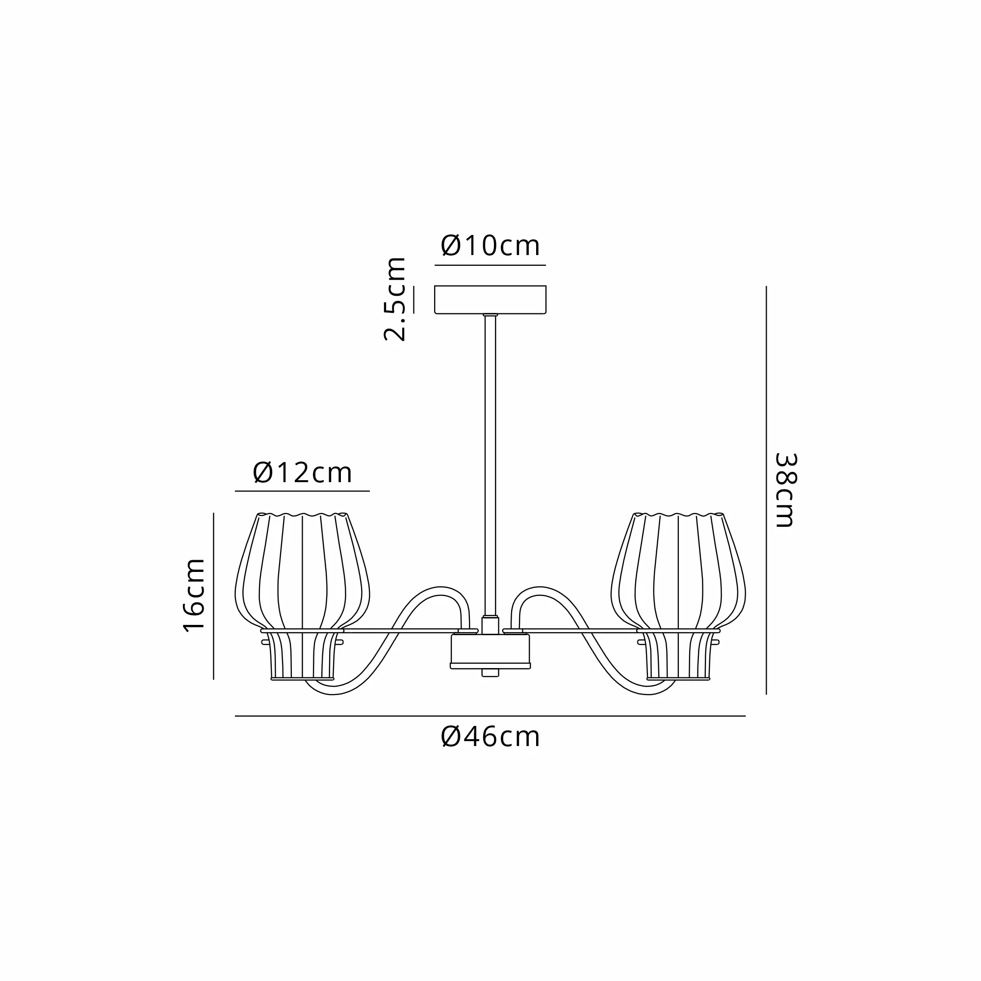 Barksdale Ceiling Lights Deco Semi Flush Fittings